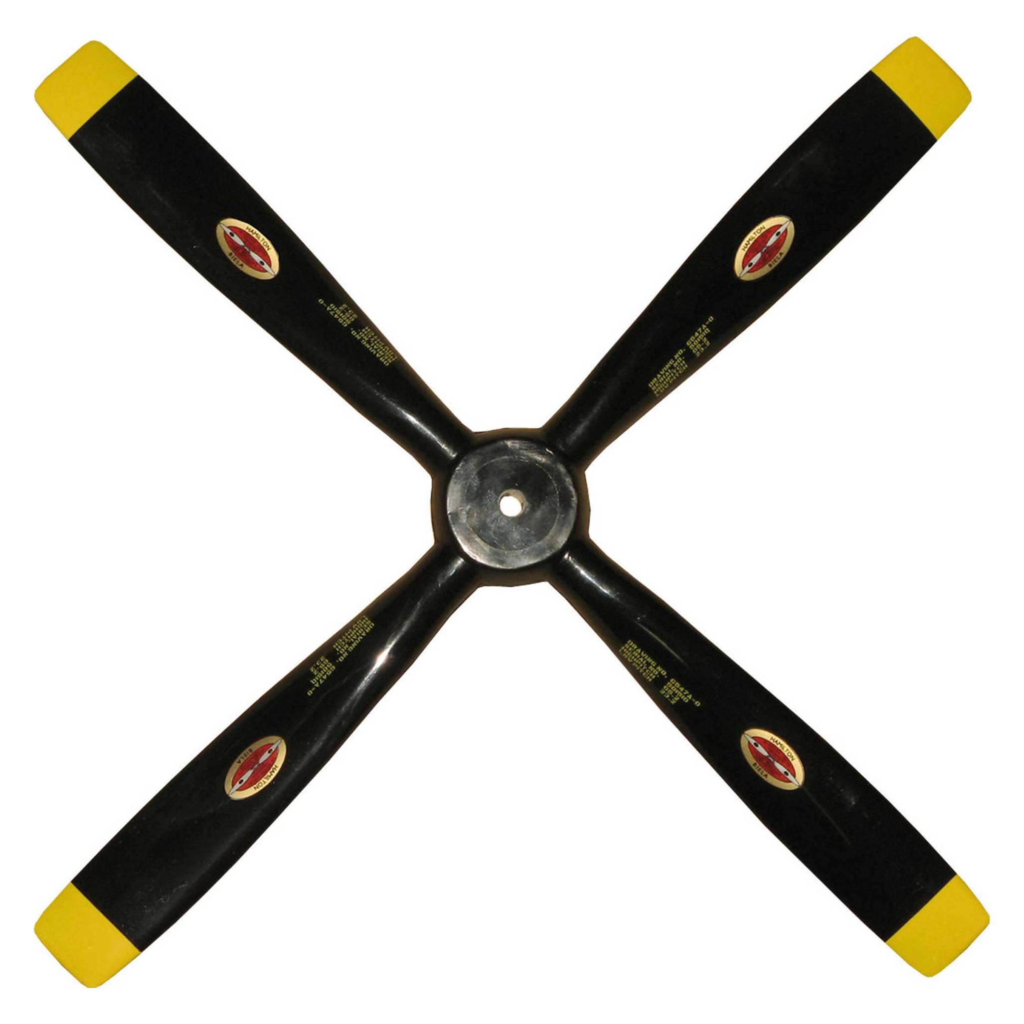 Biela Carbon Luftschraube 4-Blatt 16x8 Scale "Mustang" (4-16X08-SC-BY-MUST)