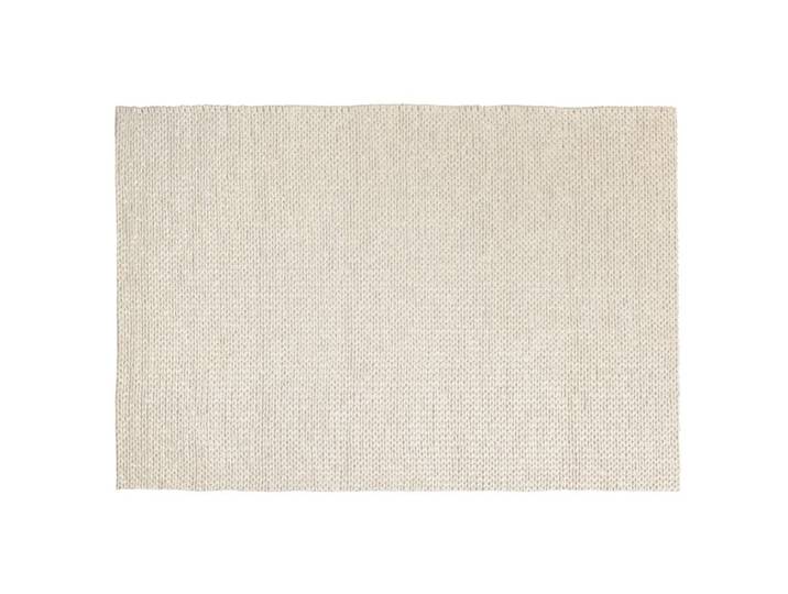 Tapis rectangulaire 160x230cm en laine tissée couleur écru
