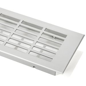 SO-TECH Lüftungsgitter 123909, silber, Aluminium, 475 x 58mm, für alle Türstärken