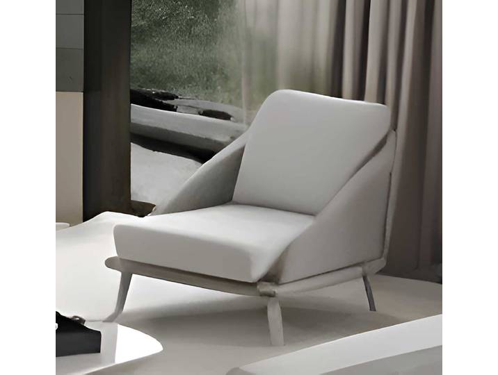 JVmoebel Sessel Moderner weißer Polster-Sessel von JVMoebel mit hohem Komfort (1-St., Sessel), Made in Europa