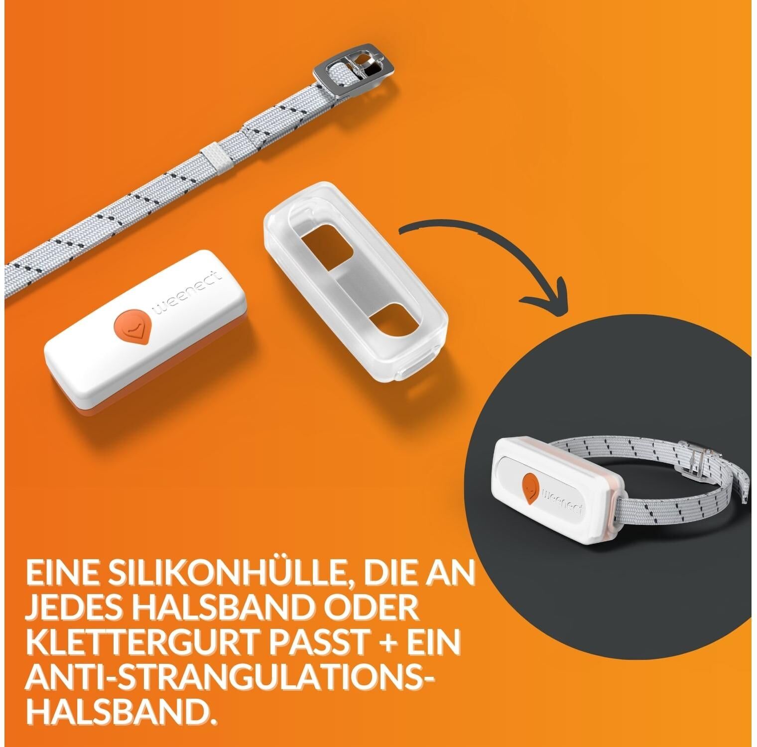 GPS-Tracker "Weenect XS für Katzen Weiss", weiss (weiß), B:6,05cm H:2,45cm T:1,5cm, GPS-Geräte, GPS-Tracker weiß Einheitsgröße