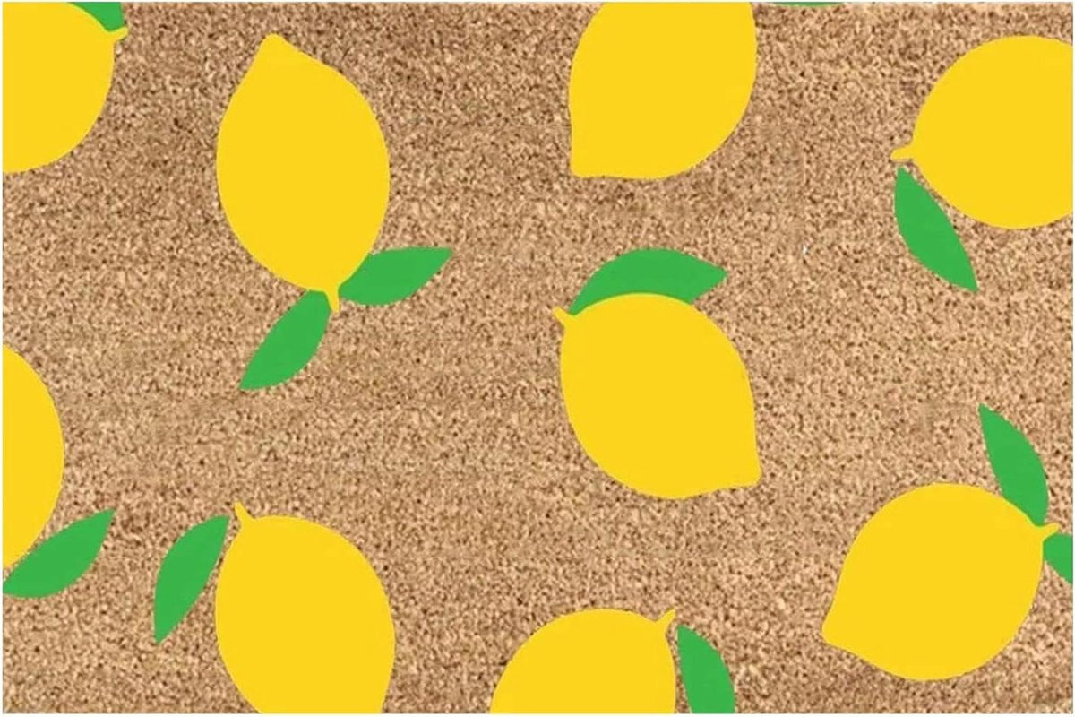 Zomer Deurmat Mandarijn - Welkomstmat Outdoor met Antislip Onderkant - 40 x 61 cm
