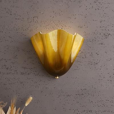 Blumen-Wandlampe, französische Retro-Wabi-Sabi-Stil, Glasmalerei, Kunst, Wohnzimmer, Nachttischlampe, Wandlampe, E14 x 2, 110–240V