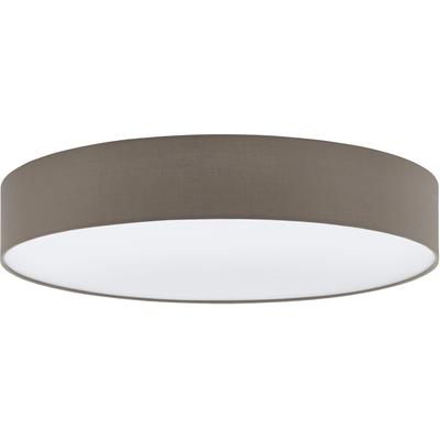 EGLO Deckenleuchte "PASTERI Deckenlampe, Stahl und Textil, E27, IP20, Wohnzimmerlampe", grau (taupe, weiß), 5, Ø 76cm H: 15cm, Leuchten, Deckenleuchte aus Stoff - Schlafzimmerlampe, Flurlampe, Deckenleuchte