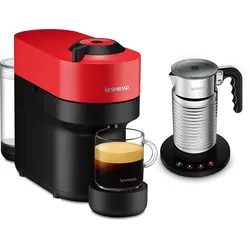 Nespresso Vertuo Pop Spicy Red & Aeroccino4 Vertuo Kaffeemaschine