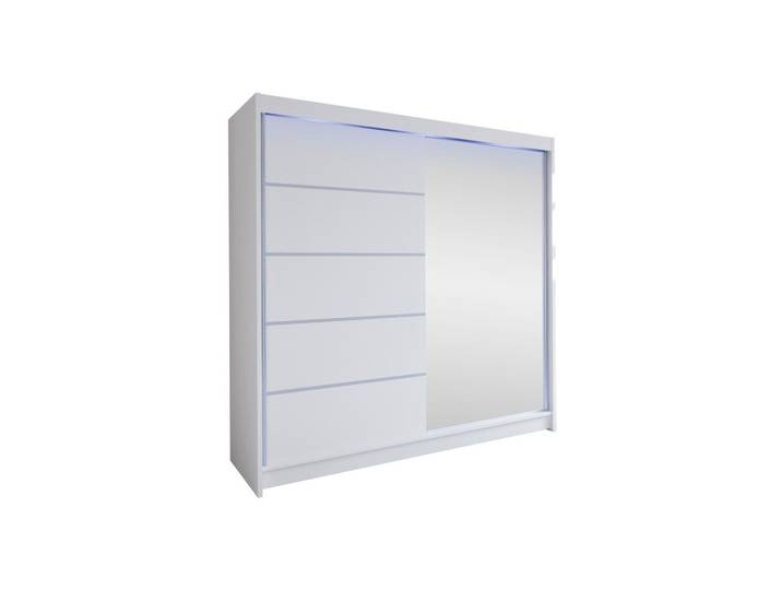 SCHWEBETÜRENSCHRANK Talin III, mit RGB LED Beleuchtung