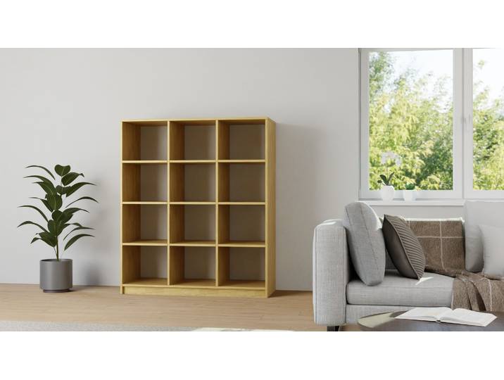 50 cm tiefes Bücherregal Eiche Natur geölt