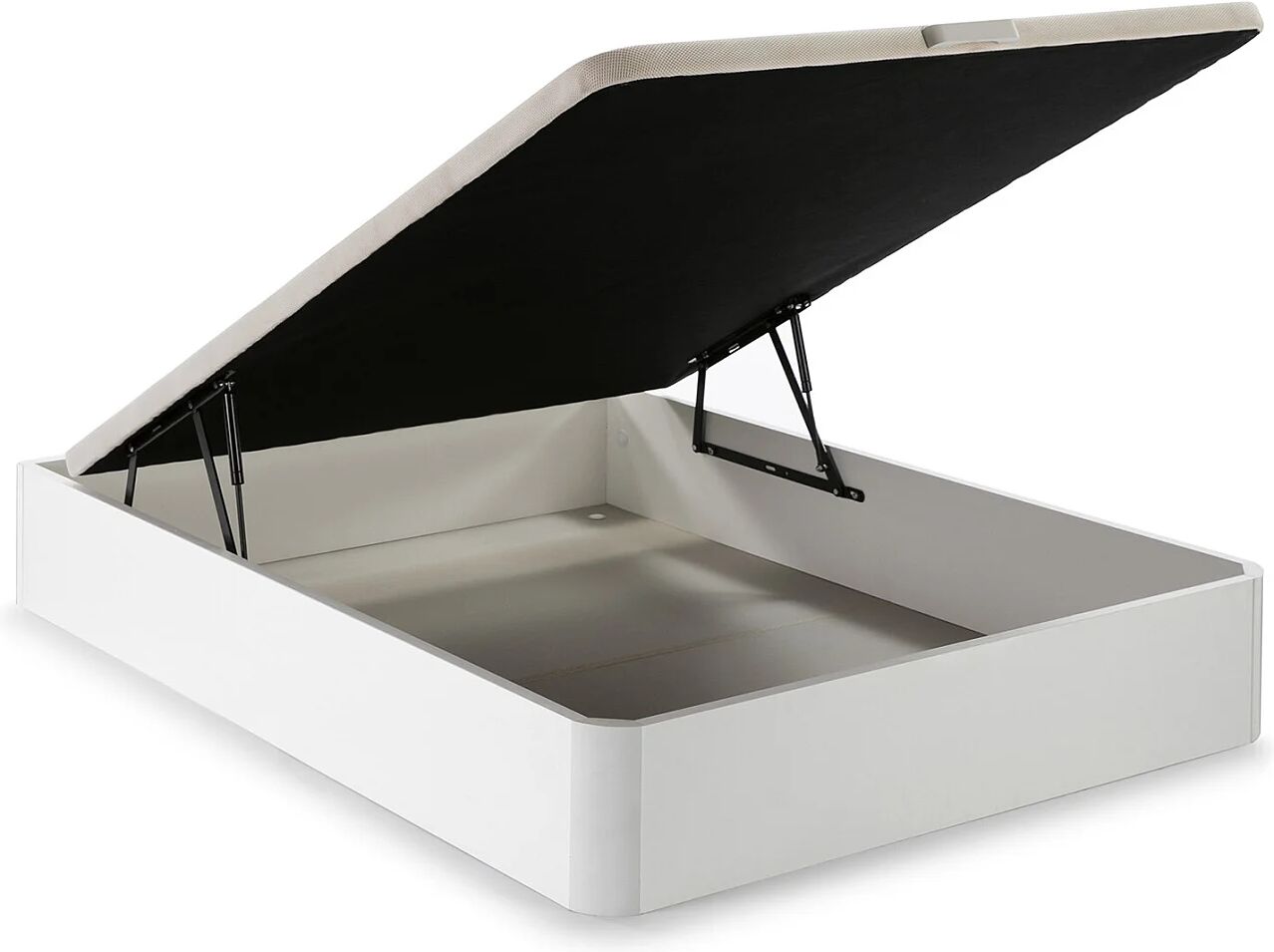 VS Venta-stock Canapé abatible 160x200 cm Gran Capacidad, Color Blanco