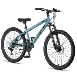 Licorne Bike Thunder Premium Mountainbike in 20, 24, 26, 27.5 und 29 Zoll Fahrrad für Mädchen Jungen Herren und Damen Discbremse Größe:26 Zoll;Farbe:Aquamarine