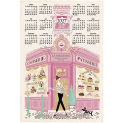 Winkler, Geschirrtuch, Küchentuch Patisserie Fassade Kalender 2027 (72 x 48 cm)
