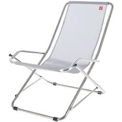 Gartensessel Dondolina aus Aluminium, modernes Design, grau, wetterfest und klappbar