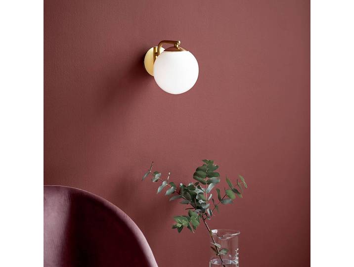 Nordlux Wandlampe Grant, messing / gold, für Wohn- / Esszimmer, Glas, Wandleuchte, Wandlampe Innen