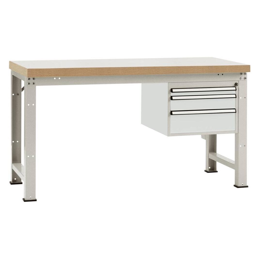 Manuflex WP5414.7035 Komplett-Werkbank Grund PROFI Standard mit (150 cm, 70 cm) (WP5414.7035)