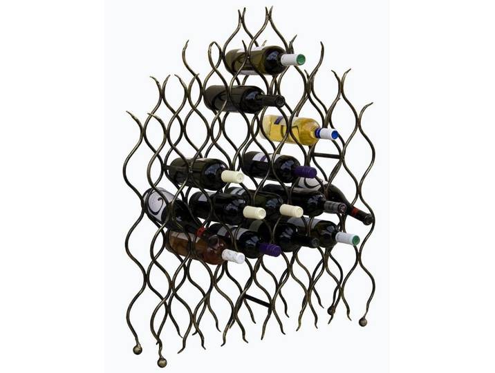 DanDiBo Weinregal Grand Feu Metall Schmiedeeisen für 40 Flaschen Flaschenhalter 95 cm