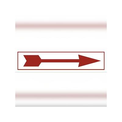 Aufkleber - Richtungspfeile rot/weiß, Folie, ca. 48x12 mm/Pfeil, 15 Pfeile/Bogen