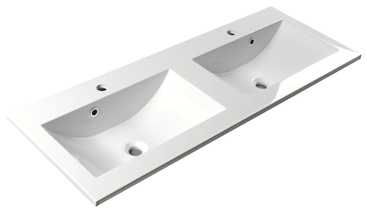 Sapho YUKON Waschtisch 120x45cm, Gussmarmor, weiß