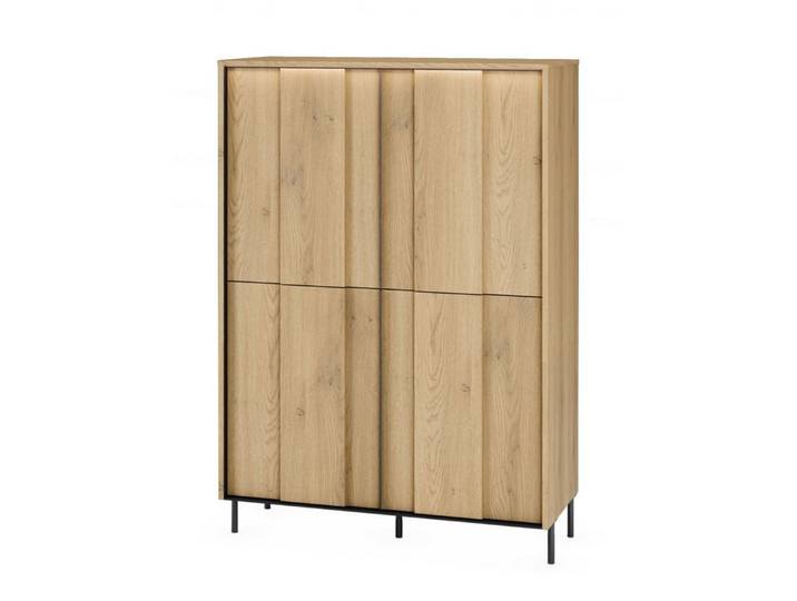 Compleo Kommode Hochkommode 99 cm breit, Elegant design MIVO, Sideboard eiche cremona