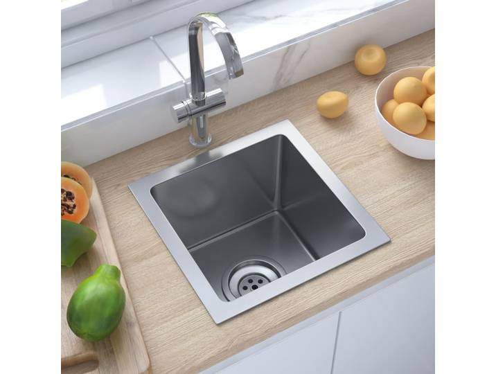 Vidaxl Sink handgefertigt Edelstahl