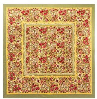 Jardine Red/ Green Floral Cotton Tablecloth