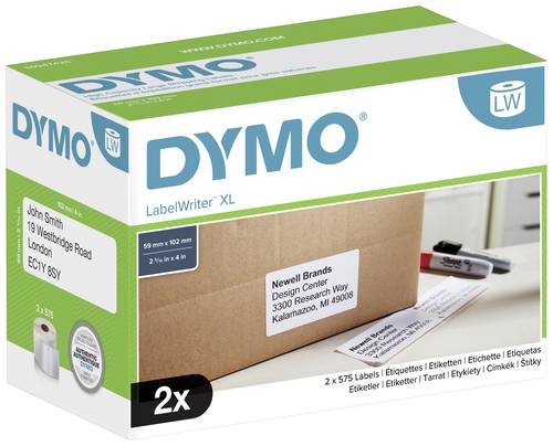 DYMO 102 x 59mm Weiß 1150 St. S0947420 Versand-Etiketten, Namensschild-Etiketten