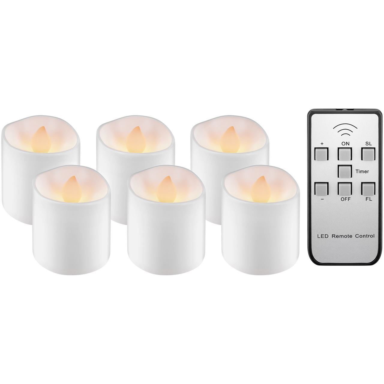 goobay LED-Teelichter weiß, 6 St.