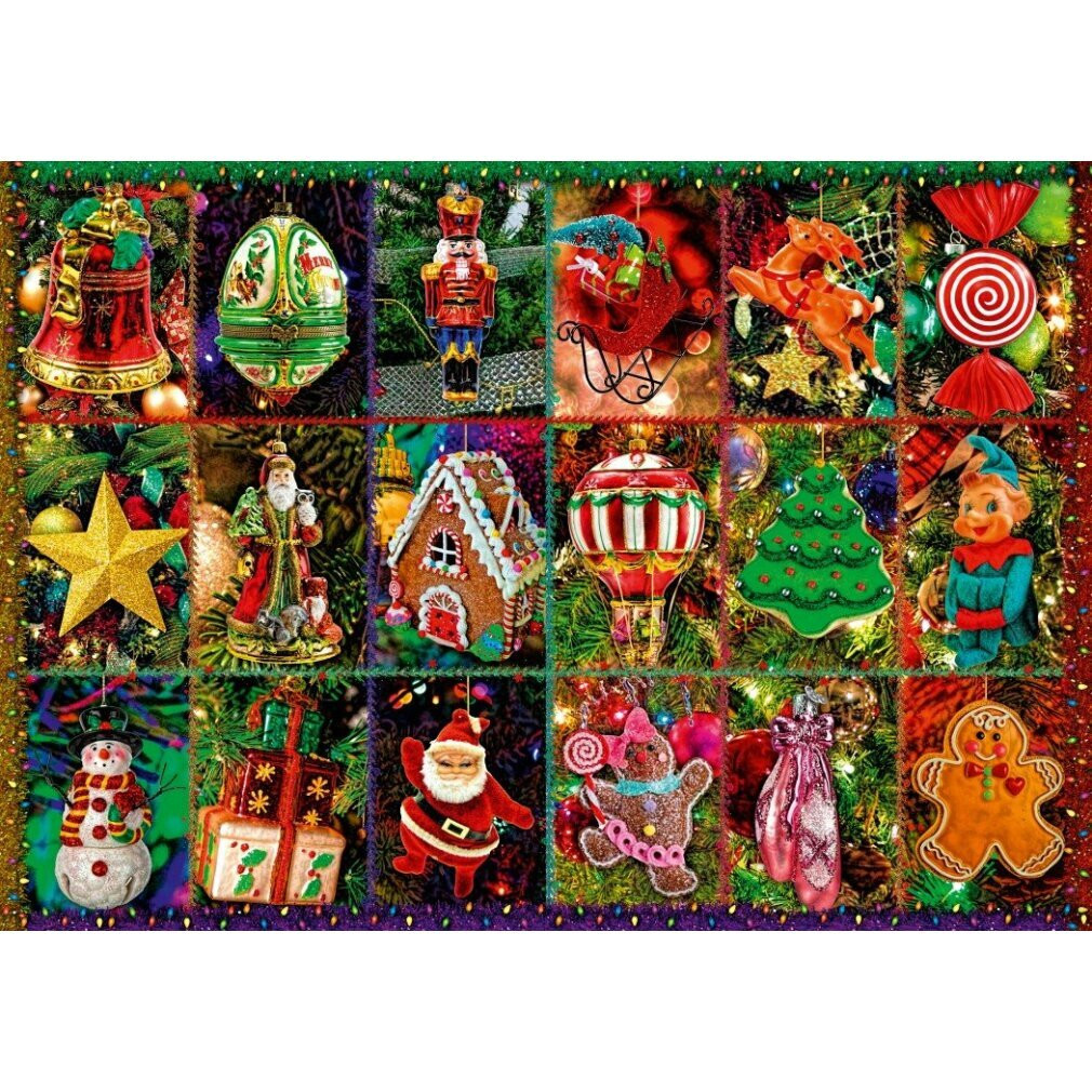 Bluebird Puzzle Kerstlegpuzzel Festive Ornaments - 1000 stukjes