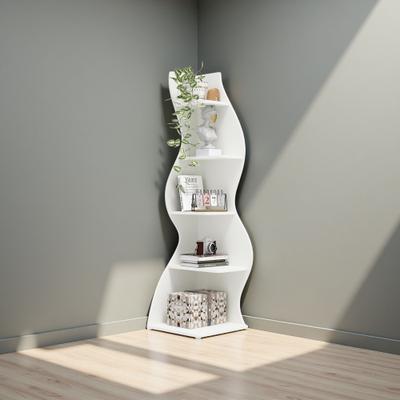 ZWYO HOSIMU 5-Tier Corner Display Shelf with Seagrass-Inspired Design & Space-Saving Compact Fit