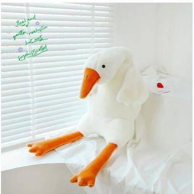 Uplift Essentials Lovely Big White Goose Plush Pillow white 35.4 In