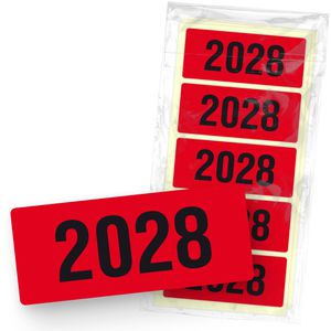 itenga Jahreszahlen 33108933, Aufkleber, 60 x 25 mm, 50 Etiketten, Jahr 2028