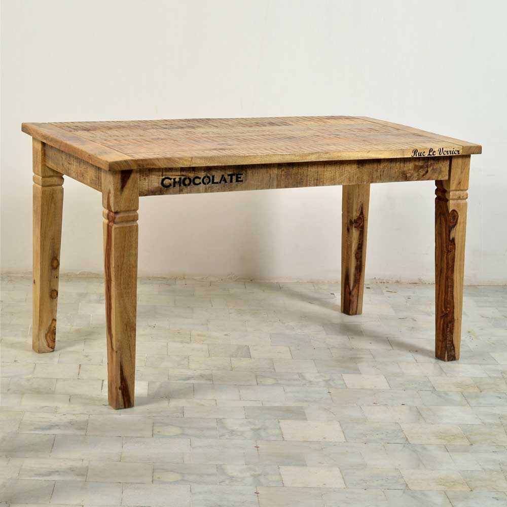 Pharao24.de Esszimmertisch aus Mangobaum Massivholz Industry Style