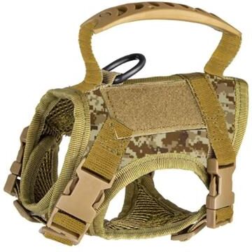 Inspired Living Khaki Tactical Escape Proof Cat Walking Vest & Adjustable Leash Set camouflage