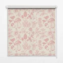 INNENROLLO - Fensterrollo - Rollo - 90x180 cm - Gezeichnete Pilze