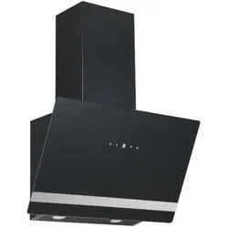 PKM Kopffreihaube S21-60ABTH - 60cm, schwarz, Touch-Control, LED, Schräghaube
