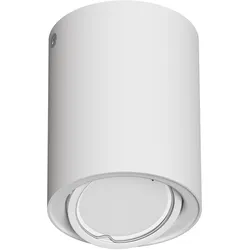 ledscom.de Deckenleuchte DEJO, weiß matt, 80mm Ø + GU10 LED 500lm, warmweiß