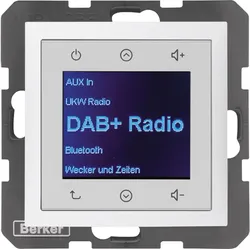 Berker Radio DAB+, Bluetooth, S.1/B.x polarweiß matt 30849909