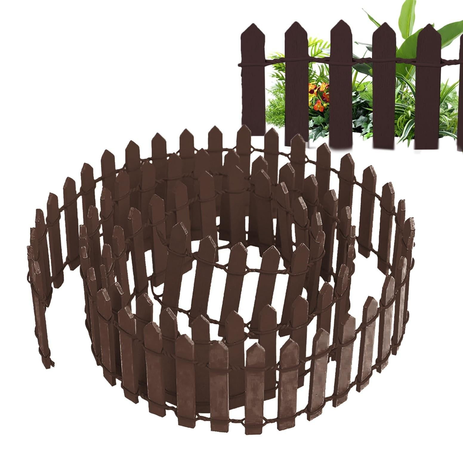 Miniatuur Houten Tuin Ornament Picket Fence