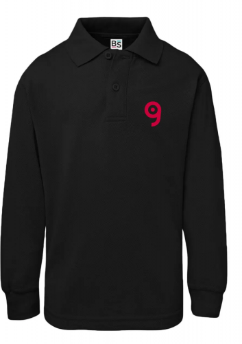 Polo maniche lunghe bambino, 100% cotone, Medium Fit Personalizzate o neutre Black Spider