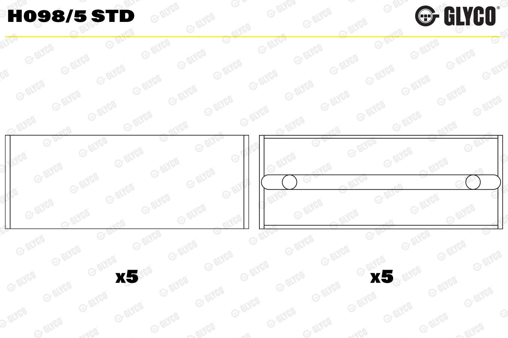 Glyco Kurbelwellenlager H0985std Für Renault Trucks