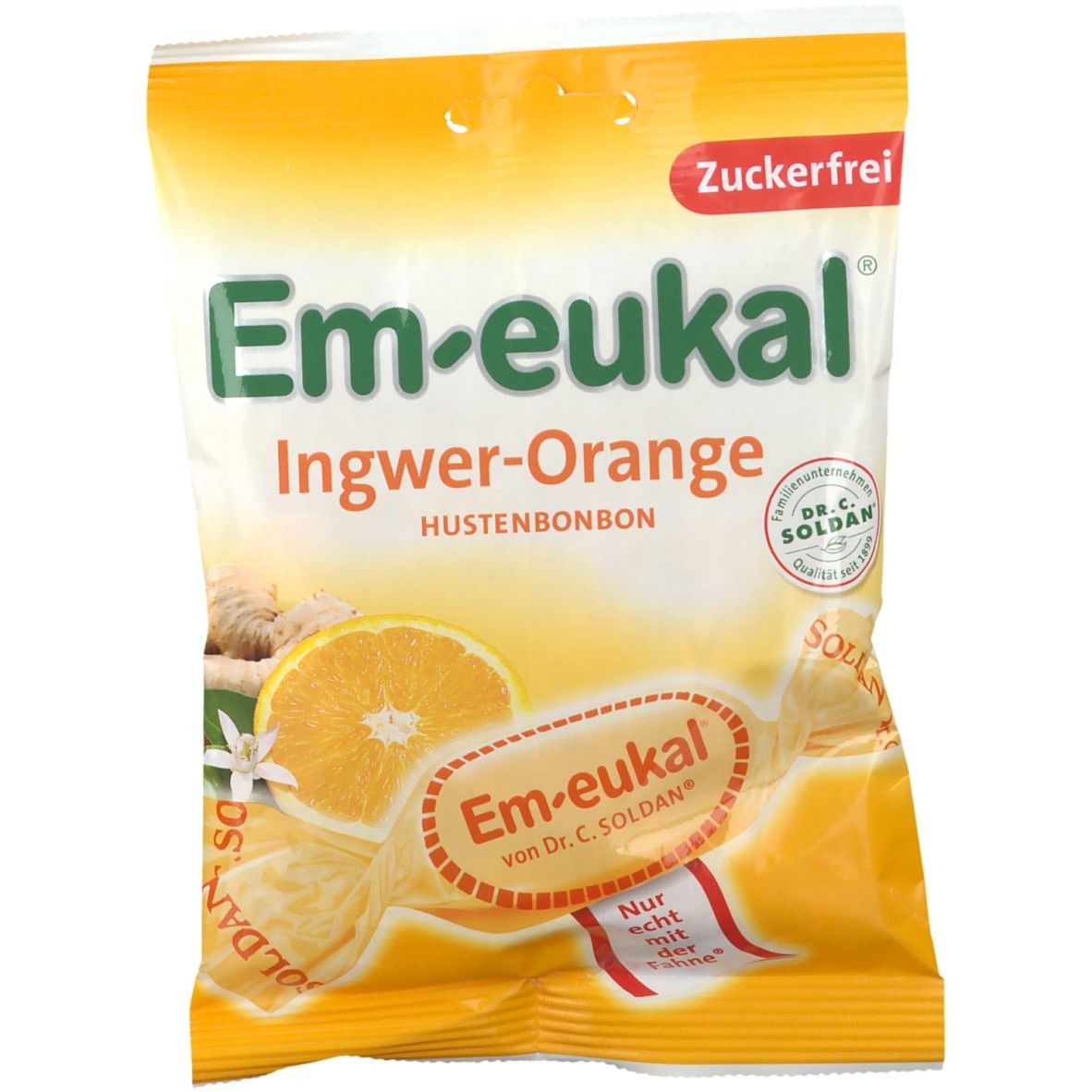 Em-Eukal Bonbons Ingwer Orange zuckerfrei 75 g