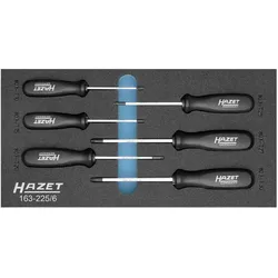 Hazet, Schraubenzieher, Schraubendreher Satz ∙ TORX 163-225/6 ∙ Innen TORX Profil ∙ T10 - T30 ∙ Anzahl Werkzeuge: 6...