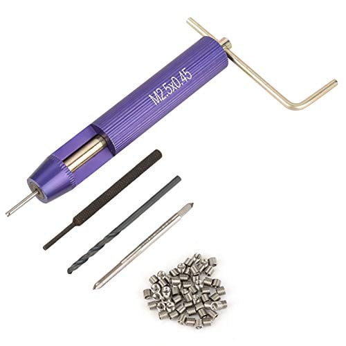 50 stuks M2.5 x 2D RVS Draad Reparatie Kit met Combinatie Tool Set voor Staal, IJzer en Aluminium