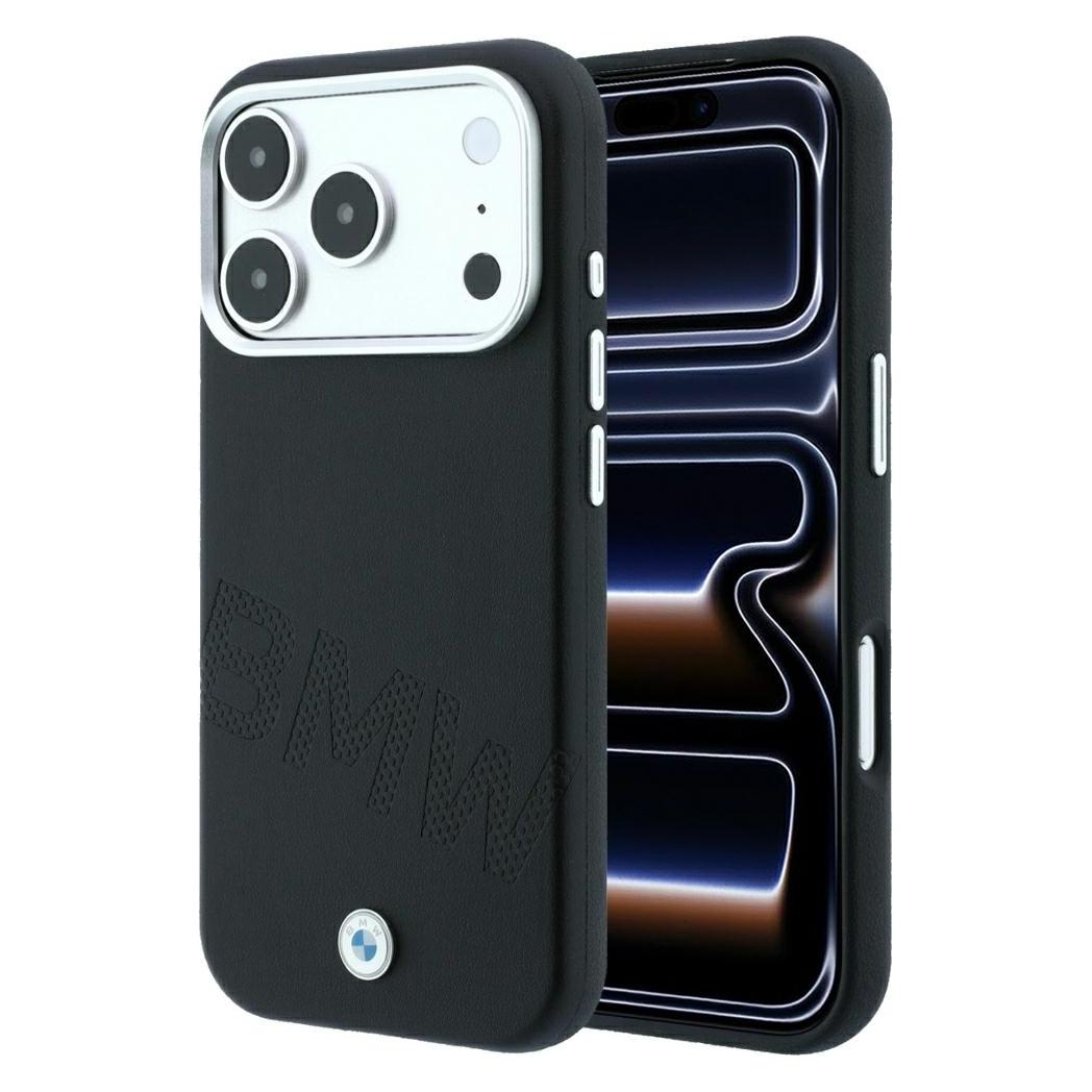 BMW Etui Sign Inclined Deboss Letters MagSafe do iPhone 18 Pro / 17 Pro czarny (Apple iPhone 17 Pro, Apple iPhone 18 Pro) (BMW001235)