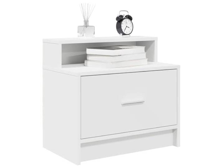 HEFZGDB Nachttische mit Schublade 2 STK. Weiß 51x31x47 cm, Stauraum Schrank mit Ablage, Holzwerkstoff Langlebig, Schlafzimmer Kommode Praktisch
