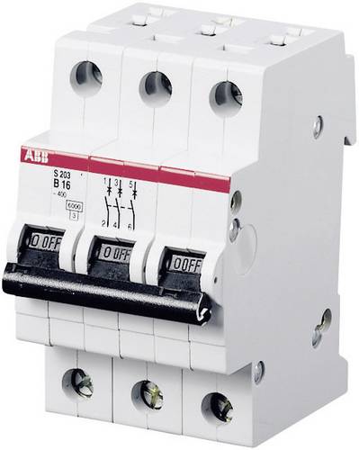 ABB Compact Automat S203-B16 ** 3-polig GH S203 0001 R0165 Install.Baumaterial Zählerschr./Verteilg