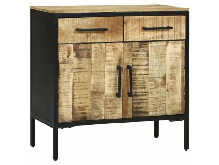 Jkghdrt Sideboard mit Schubladen 70x35x70 cm Massivholz Akazie Industrial Massives Akazienholz, industrieller Stil, vielseitig nutzbar, einfache Montage, pflegeleichte Oberfläche