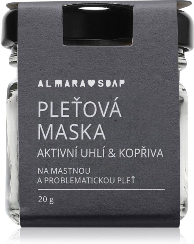 Almara Soap Face Active Charcoal & Nettle face mask for oily and problem skin 20 g
