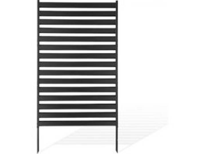 VEVOR Panneau Brise Vue Extérieur en Métal 96,5x152,4 cm Paravent Extérieur Décoratif Autoportant, Séparation de Jardin, Écran d'Intimité, avec Piquets de Sol, Hauteur Réglable, en Acier Galvanisé, Noir