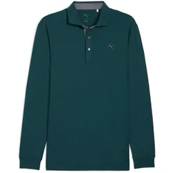 PUMA Cloudspun Midweight langarm Poloshirt Herren 06 - green terrain/slate sky L