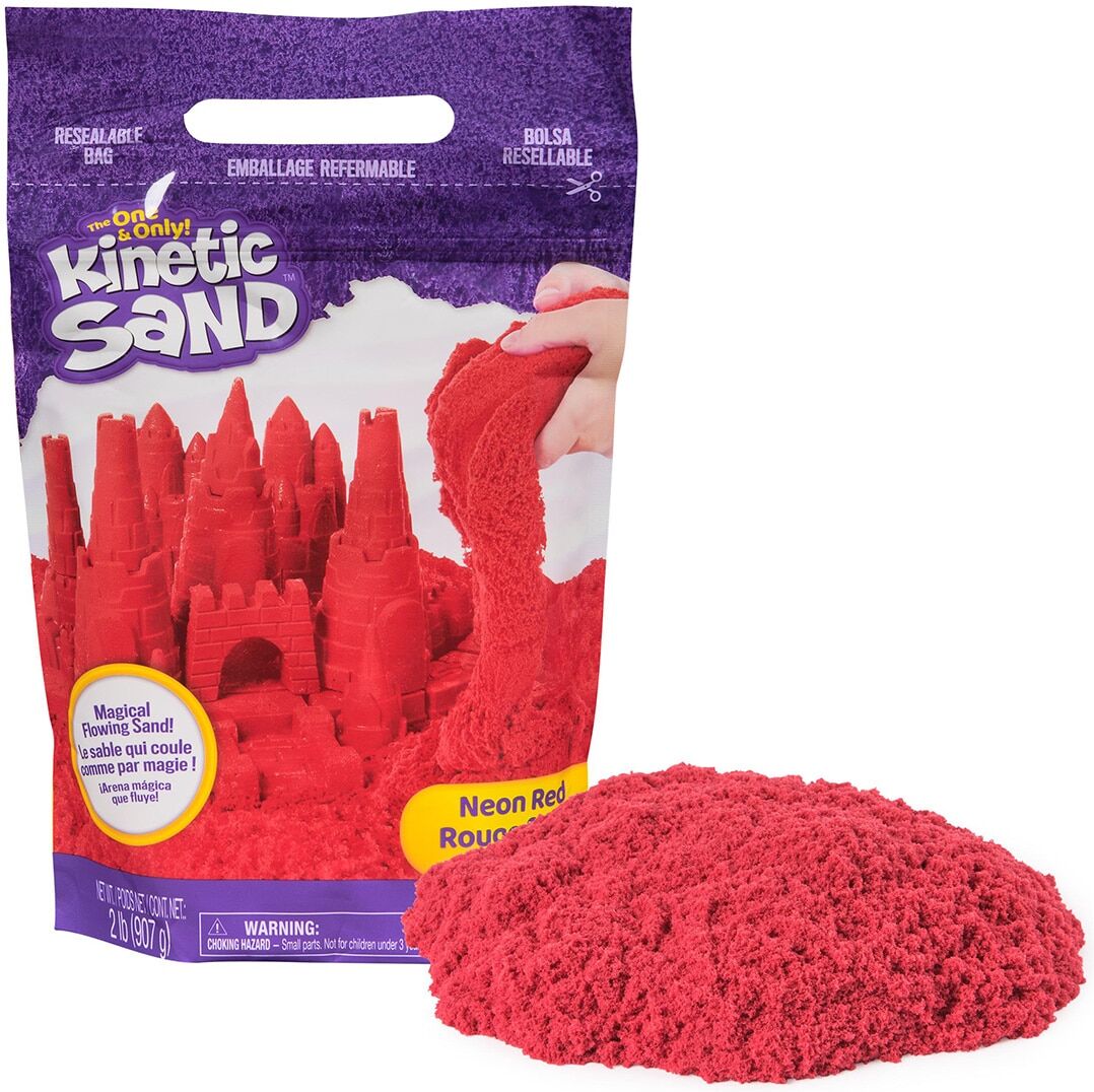 Kinetic Sand Juego de manualidades Bolsa rojo neón .  niño