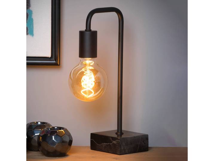 Lucide Tischlampe Lorin, schwarz, für Wohn- / Esszimmer, Metall, Tischlampe